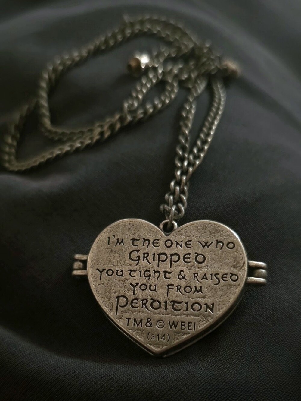 Supernatural Join The Hunt Bioworld Pewter Heart Castiel Wings Locket NWOT - Picture 4 of 17